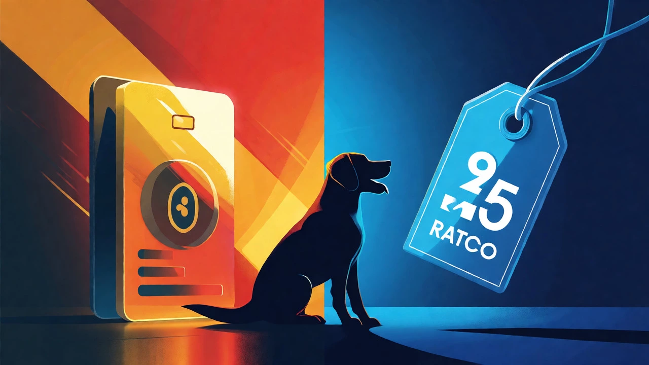 Conceptual art comparing pet grooming loyalty rewards and prices